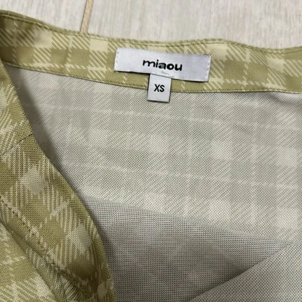 Miaou XS New Check green skirt